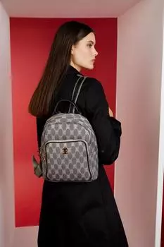 Оригинальный серый роскошный рюкзак Pierre Cardin Серый женский рюкзак
