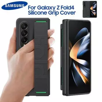 Оригинальный силиконовый чехол для Samsung Galaxy Z Fold4 для Galaxy Z Fold4 Z Fold 4, стильный силиконовый полный защитный чехол для телефона чёрный