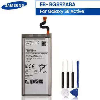 Оригинальный сменный аккумулятор Samsung EB-BG892ABA для Samsung Galaxy S8 Active SM-G892A SM-G892U G892F G892A G892 аккумуляторы для телефонов