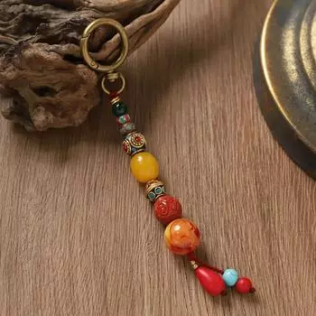 Оригинальный тибетский стиль непальский брелок для сумки ручной работы нишевый ретро тибетский брелок для ключей от машины