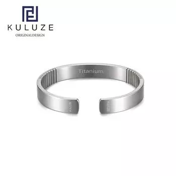 Оригинальный титановый браслет 100% чистый титановый спортивный браслет для гольфа для мужчин и женщин C-образный браслет-манжета модный подарок Xs48-54mm