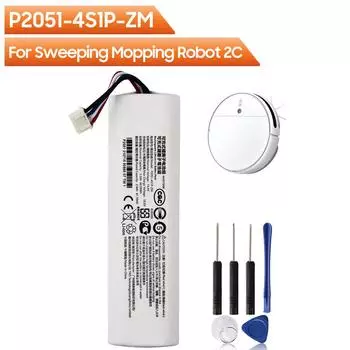 Оригинальный запасной аккумулятор для робота-пылесоса P2051-4S1P-ZM для Xiaomi Mijia Mi, робот-пылесос 2C, 3600 мАч