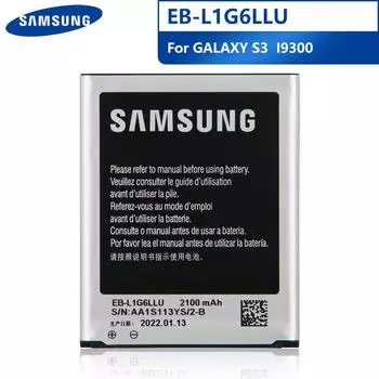 Оригинальный запасной аккумулятор EB-L1G6LLU для Samsung GALAXY S3 I9300 I9308 L710 I535 EB-L1G6LLA NFC 2100 мАч