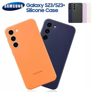 Оригинальный жидкий силиконовый чехол Samsung для Samsung GALAXY S23 S23 + S23 Plus S23 5G, мягкий противоударный чехол для телефона