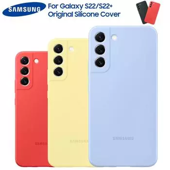 Оригинальный жидкий силиконовый чехол Samsung для Samsung Galaxy S22 S22 + S22 Plus, шелковистый мягкий на ощупь силиконовый защитный чехол для телефона