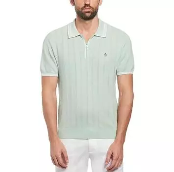 Original Penguin 1/4 Zip Tipped поло с короткими рукавами L