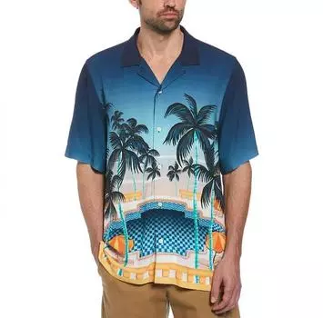 Original Penguin Camp Ev Pool Scene рубашка с коротким рукавом XL
