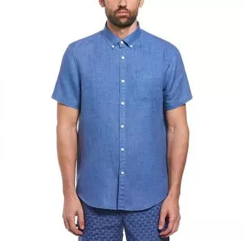 Original Penguin Delave Linen With Pocket рубашка с коротким рукавом L