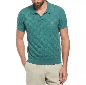 Original Penguin Jacquard Jonny Collar поло с короткими рукавами S