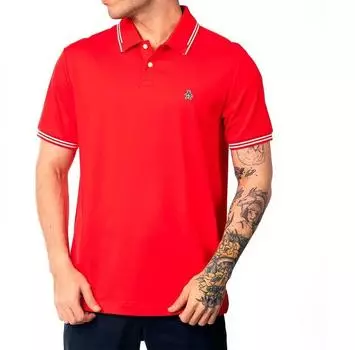 Original Penguin Organic Interlock Tipped поло с короткими рукавами M