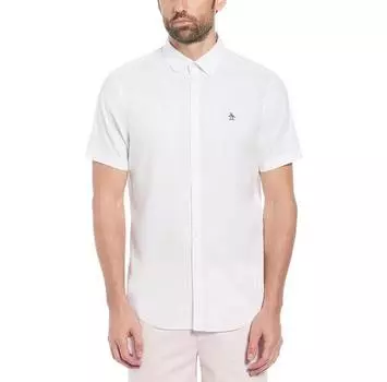 Original Penguin Oxford Stretch No Pocket рубашка с коротким рукавом L