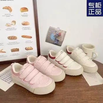 Original retro non-slip 2024 new thick-soled casual female big head student versatile niche explosive magic canvas shoes 35