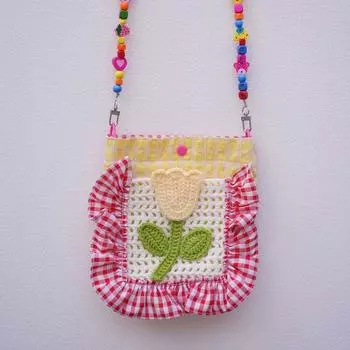 Original SIF Song Qian Handmade Mini Shoulder Bag for Women White Tulip