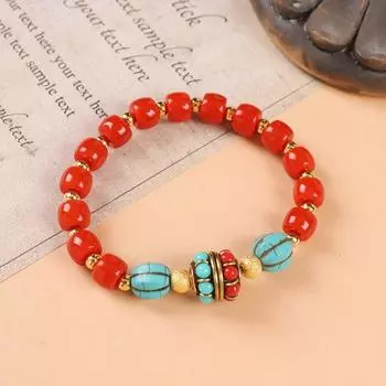 Original Tibetan bracelet, Nepalese retro niche exotic style dzi bead bracelet, men s and women s personalized accessories