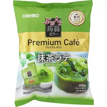 Orihiro Prandu Purunto Konnyaku Premium Cafe Зеленый чай Латте 20 г x 10 шт. Другое (проверьте замки, очистители языка и т. д.) Желе Другое (проверить замки, язык 1 set