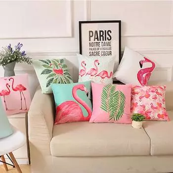 Орион 18 дюймов Лето Фламинго Плед Наволочка Диван-Кровать Домашний Декор Чехлы 7#