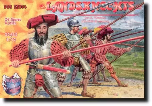 Orion Landsknecht Spearman German Mercenary Century 8 24 детали Пластиковая модель ORD7204 1/72 Set.2 16th-17th Poses, (Бренд DDS)