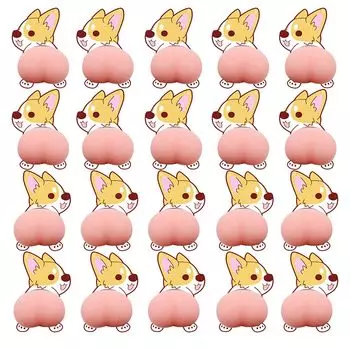 Orirya Car Cute Funny Silicone Car Car Car Home Набор из 20 наклеек, наклейки для предотвращения столкновений, приклады, товары, аксессуары, уплотнения, наклейки, расходные материалы,