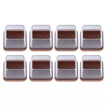 Orirya Нога стула Нога стула Нога стула Нога стула Нога стула Нога износа Фетровая мебель Нога Защита пола от царапин Легко-жестко падать Прозрачный L квадратный набор из 8 шт.