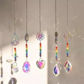 Орнамент Кристалл Ловец Призма Украшения Подвеска Кристалл Светильник Аксессуары Окно Подвеска 2.3*34cm