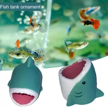 Орнамент для аквариума, серия Ocen, статуя головы акулы, мультяшная подводная скульптура животного, аквариум, ландшафтный декор