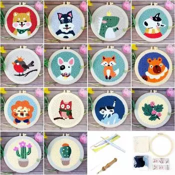 Орнамент игольная нить DIY ремесла Цветочная вышивка пяльцы иглопробивной набор для вышивки крестом