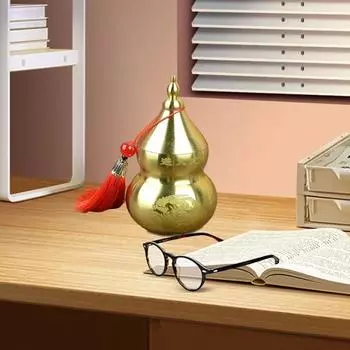 Орнамент из тыквы фэн-шуй, латунный горшок, китайские буквы, скульптура тыквы, украшения для дома, уникальные