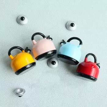 Орнамент Изысканные детали Экологичные Реалистичные Имитации Чайник Для Кукольного Домика Аксессуары жёлтый