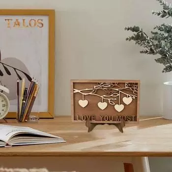 Орнамент на День матери, тонкая работа, декоративные деревянные шикарные имена, изготовленные на заказ деревянные украшения «Древо жизни», настольные украшения, поставка для гостиной