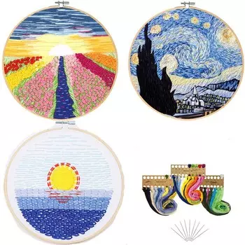 Орнамент Швейные аксессуары Иглопробивник Цветочная вышивка Пяльцы Набор для вышивки крестом