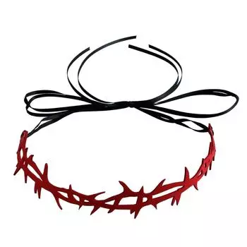 Орнамент Темперамент Фланель Шипы Ключица Цепь Хэллоуин Ведьма Косплей Готика Ожерелье Женщина красный
