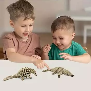 Орнамент в виде панголинов, напечатанный на 3D-принтере, изысканный дизайн, материал PLA, сложная скульптура панголина, игрушка для снятия стресса, шарнирная светло-коричневого