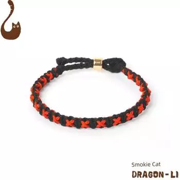 Ornament XINGX Carrying Strap Niche Style Hand-Woven Couple s Bracelet Jewelry Ornament Men s and Women s Dragon Boat Festival Gift Dark Green Gold 17CM Black Red