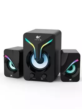 OROW PC Speaker Сабвуфер с RGB подсветкой 11 Вт USB PC Speaker PC Monitor Speaker TV Computer Speaker Gaming Speaker Deep Bass Совместимость с