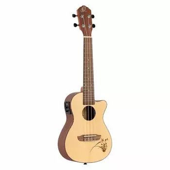 ORTEGA Ukulele BONFIRE Series Spruce Top Concert Cutaway Electric Технические характеристики RU5CE Чехол (Концерт включен) []