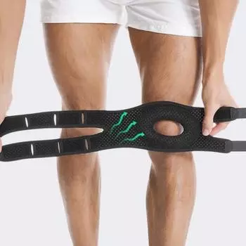 Ортез на колено надколенника, амортизирующий, регулируемый, компрессионный ремень для колена, дышащая поддержка колена для облегчения боли при артрите, тренировка розы красного