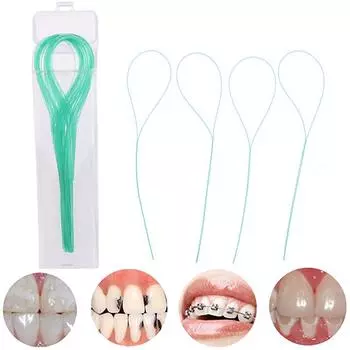 Ортодонтические брекеты Мост между Hilo 50 шт. Держатель зуба для нити 6x0.05cm зелёный