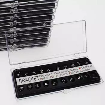 Ортодонтический кронштейн, 10 коробок, стоматологические ортодонтические кронштейны из нержавеющей стали, мини-слот 022, 345 крючков one size