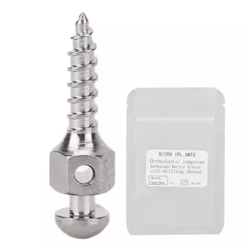 Ортодонтический микроимплантат винт профессиональный самосверлящий резьбовой стоматологический анкерный винт для 1.6 X 10mm / 0.1 X 0.4in