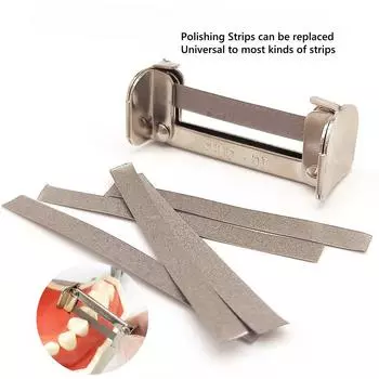 Ортодонтическое лечение межзубной эмали Полистрипы Отрезные полоски Материал инструмента для полировки 1 piece holder