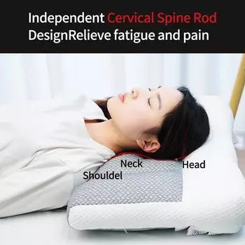 Ортопедическая подушка для шеи соевое волокно спа массажная подушка для домашнего сна глубокий сон защита шеи и шейного отдела 40*60