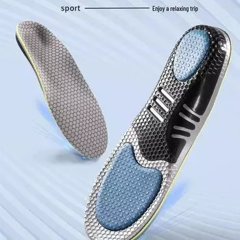 Ортопедические стельки для поддержки свода стопы: Удобный, высокоэластичный, амортизирующий, дышащий, впитывающий пот для бадминтона 45-46 чёрный