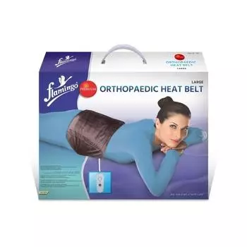 Ортопедический пояс Flamingo Premium с подогревом | Регулируемый пояс для тепловой терапии для сухой кожи | Эффективное облегчение боли в спине, плечах, судорогах, коленях, шее | Большой