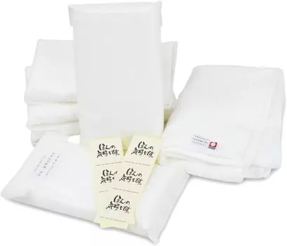 oruta Imabari Towel Natural Face Towel with Greeting Sticker Set of 6 a (Just Feeling)