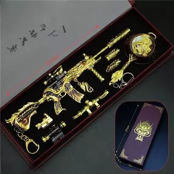 Оружие мира M416 с пятью когтями, версия кожи золотого дракона, звезда веры, лобстер, повелитель, ослепительная фиолетовая мелодия, модель пистолета, модель игрового пистолета