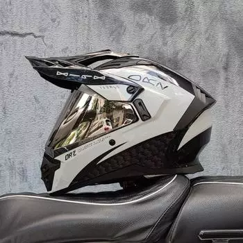 ORZ Dual Sport Motocross Helmet Men High Quality Motorcycle Head, Adventure Biker Head, Off-road Racing Gear M