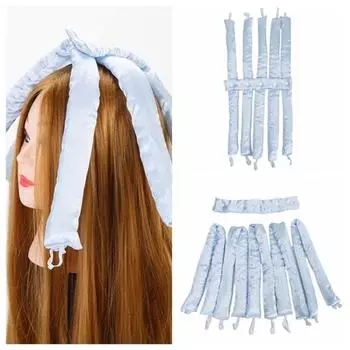 Осьминог Головная повязка Плойка без нагрева Плойка для ленивых волос Спящие волнообразные Формирователи Бигуди Аксессуары для волос Локоны без нагрева синий