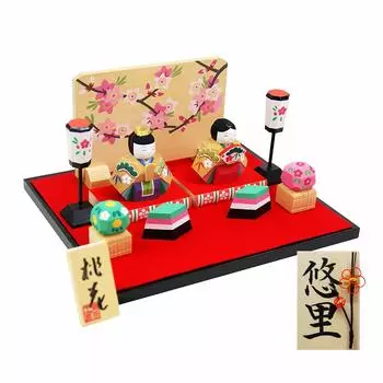 Osaka Choseido Hina Compact Mini Itto с деревянной биркой в подарок Сделано в Hina Peach Blossom Doll, Hina, деревянная, резьба, гравировка, (Отправил
