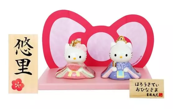 Osaka Choseido Kitty Hina Doll Компактная мини-кукла Hina с гравировкой имени, деревянная бирка, бонусная керамическая мини-кукла Kitty Hina (Отправлено отдельно) (Средняя)