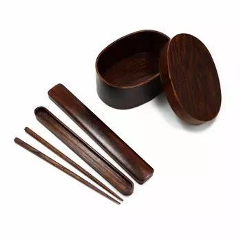 Osaka Choseido Magewappa Bento Box Oval Small 1 Tier 450cc Lunch Band с бонусными палочками для еды и темно-синими фурошики